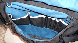 inside the front pocket